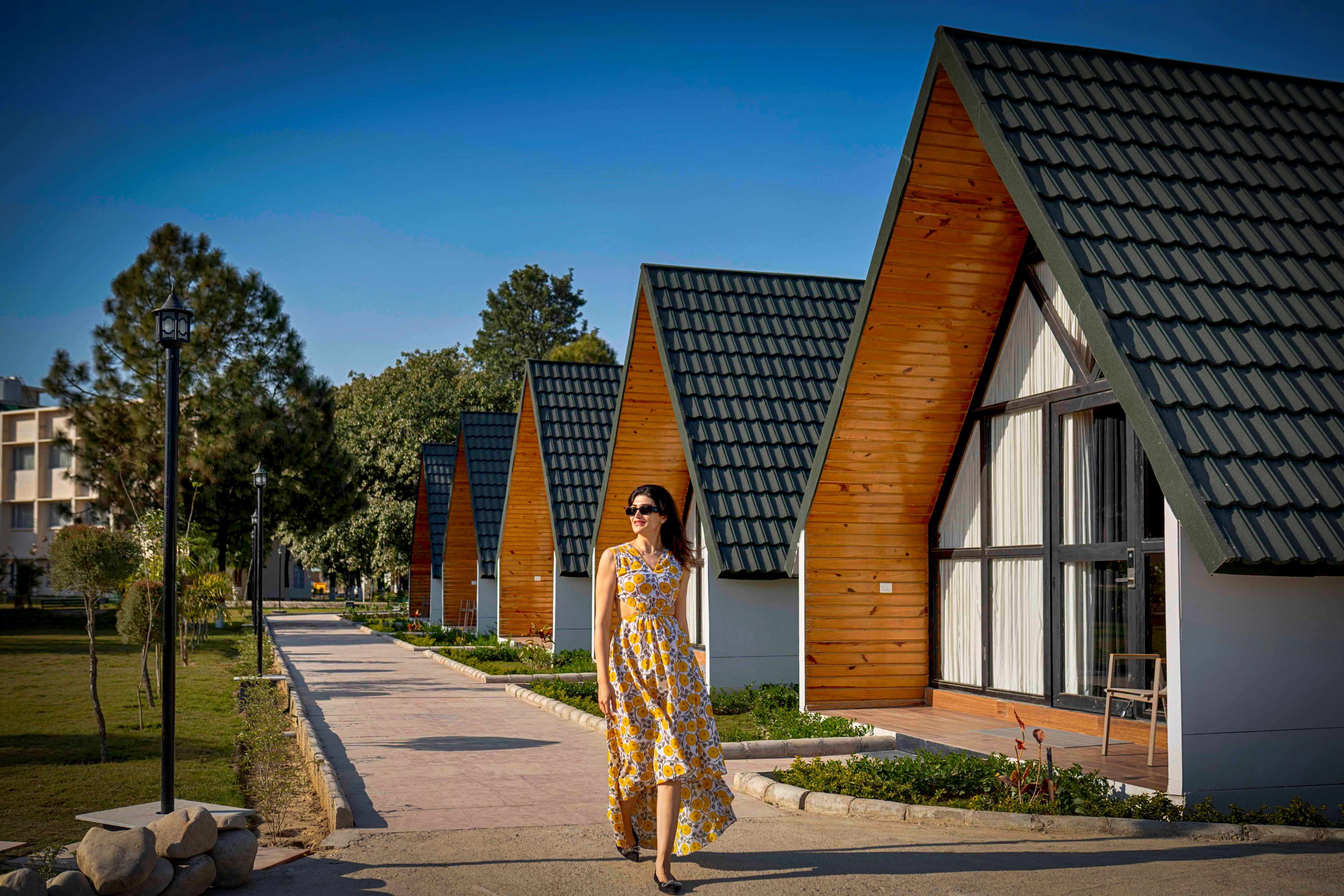 Resort architecture and guest lifestyle imagery